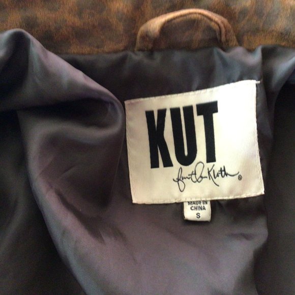KUT   Kloth Leopard print Moto Jacket Small - Picture 3 of 4